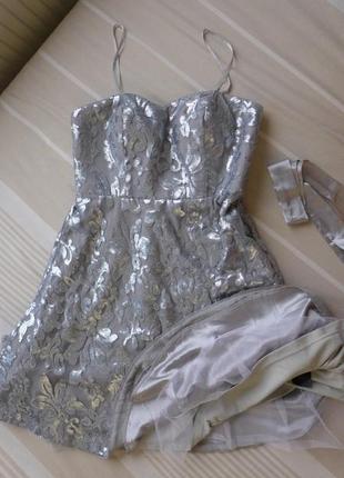 Стильное праздничное платье с пайетками s.oliver (новый год, фотосессии...), размер m