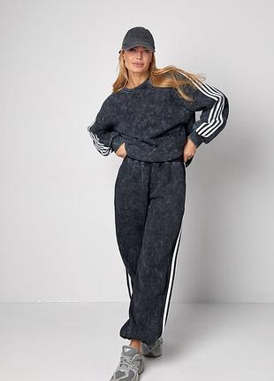 Жіночий спортивний костюм тай-дай з лампасами