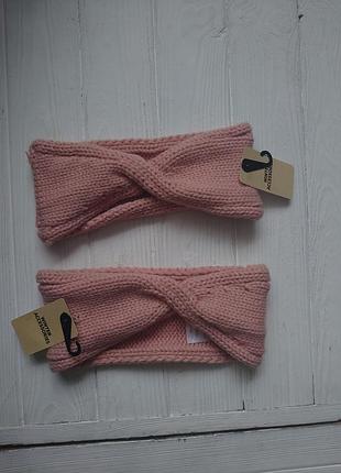 Повязка на голову персиковая нюдовая