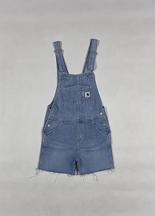 Carhartt wip жіночий джинсовий комбінезон-шорти xs кархарт віп синій