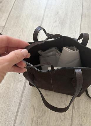 Сумка  massimo dutty замш шоколад 3