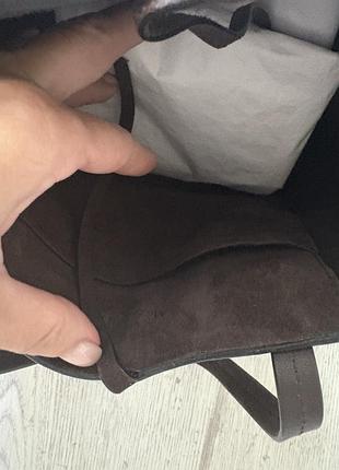 Сумка  massimo dutty замш шоколад 7