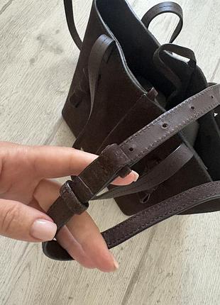Сумка  massimo dutty замш шоколад 6