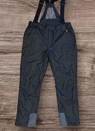 Полукомбинезон с утеплителем тинсулейт в черном цвете лыжные брюки