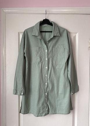 Подовжена сорочка з льону м
