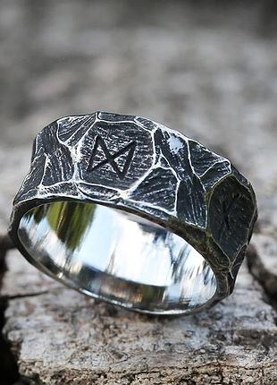 Cтальное кольцо мужское runa 19 стильний перстень из медицинской нержавеющей стали с рунами limited edition 18