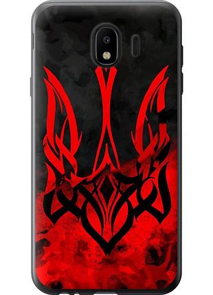 Чехол 2d пластиковый патриотический на телефон samsung galaxy j4 2018 герб украины v2 "5312t-1487-58250"