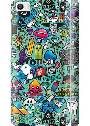 Чехол 3d пластиковый матовый на телефон xiaomi mi5 стикер бомбинг 1 "693m-180-58250"