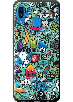 Чехол tpu на телефон samsung galaxy a30 2019 a305f стикер бомбинг 1 "693b-1670-58250"