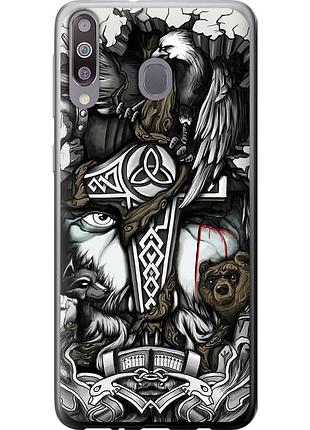 Чехол силиконовый на телефон samsung galaxy a40s a3050 тату викинг "4098u-2058-58250"