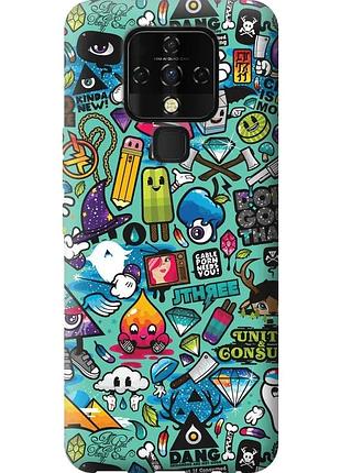 Чехол силиконовый на телефон tecno camon 16 se ce7j стикер бомбинг 1 "693u-2398-58250"