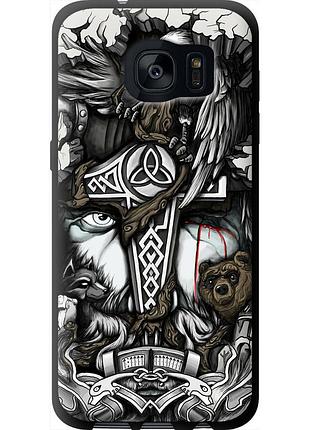 Чохол tpu на телефон samsung galaxy s7 edge g935f тату вікінг "4098b-257-58250"