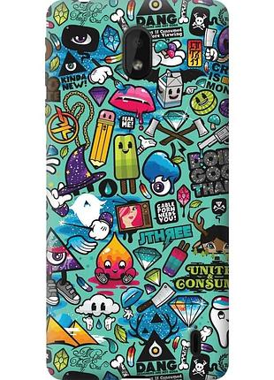 Чохол силіконовий на телефон nokia 1 plus стікер бомбінг 1 "693u-1677-58250"