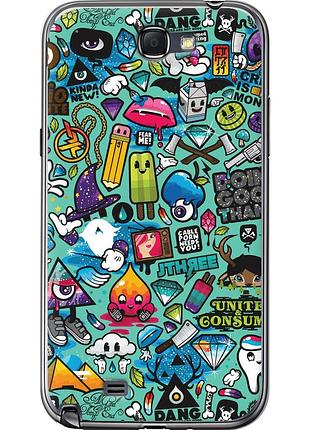 Чехол силиконовый на телефон samsung galaxy note 2 n7100 стикер бомбинг 1 "693u-17-58250"