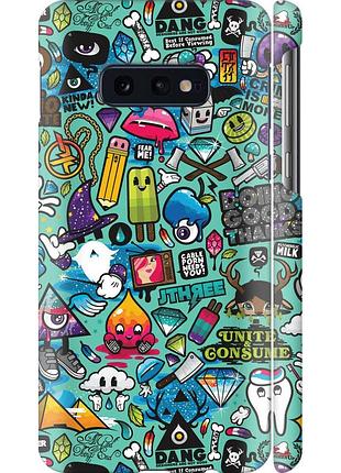 Чехол 3d пластиковый матовый на телефон samsung galaxy s10e стикер бомбинг 1 "693m-1646-58250"