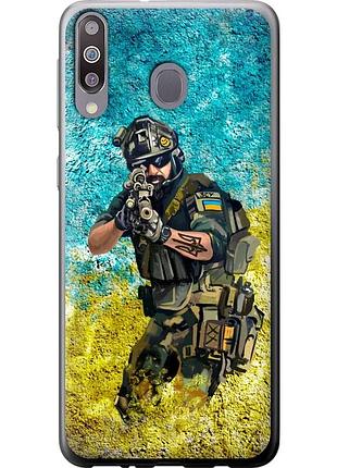 Чехол 2d пластиковый патриотический на телефон samsung galaxy m30 воин зсу "5311t-1682-58250"