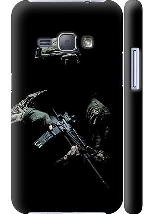 Чохол 3d пластиковий глянцевий патріотичний на телефон samsung galaxy j1 (2016) duos j120h захисник v3 "5226c-262-58250"