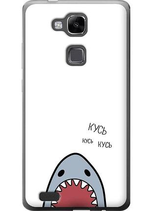 Чехол силиконовый на телефон huawei ascend mate 7 акула "4870u-140-58250"