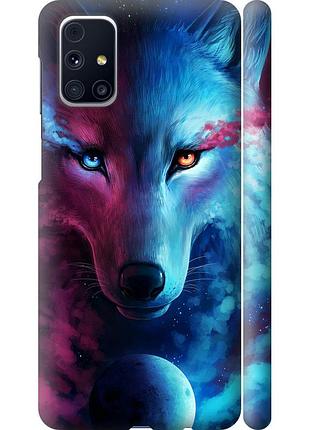 Чохол 3d пластиковий матовий на телефон samsung galaxy m31s m317f арт-вовк "3999m-2055-58250"