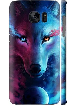Чохол 3d пластиковий матовий на телефон samsung galaxy s7 edge g935f арт-вовк "3999m-257-58250"