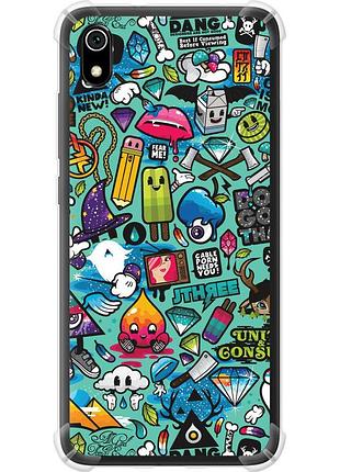 Чехол силикон с усиленными углами на телефон xiaomi redmi 7a стикер бомбинг 1 "693sp-1716-58250"