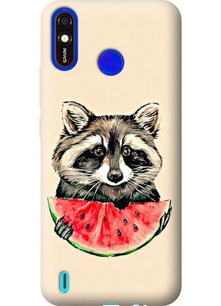 Чохол силіконовий на телефон tecno spark 4 lite єнотик з кавуном "4605u-2425-58250"