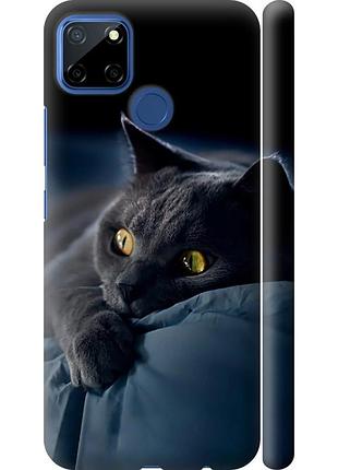 Чохол 3d пластиковий матовий на телефон realme c12 димчастий кіт "825m-2240-58250"