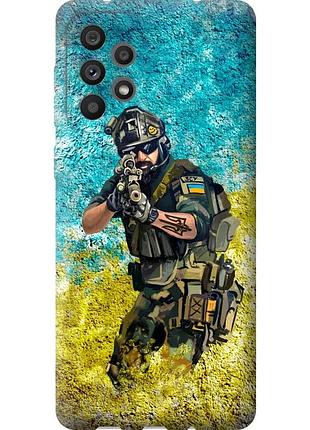 Чохол силіконовий патріотичний на телефон samsung galaxy a73 a736b воїн зсу "5311u-2586-58250"