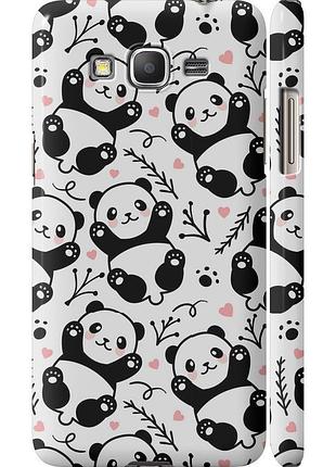 Чохол 3d пластиковий глянцевий на телефон samsung galaxy grand prime ve g531h панди "4318c-212-58250"