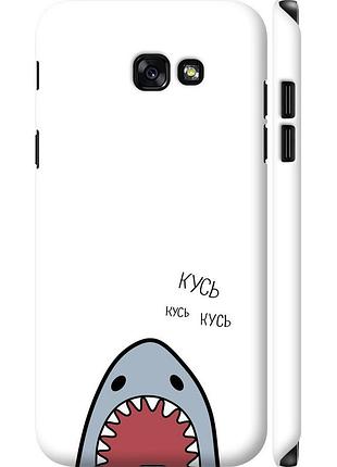 Чехол 3d пластиковый матовый на телефон samsung galaxy a7 (2017) акула "4870m-445-58250"