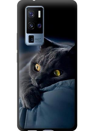 Чохол tpu на телефон vivo x50 pro plus димчастий кіт "825b-2056-58250"