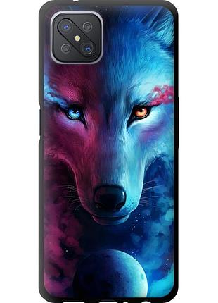 Чехол tpu на телефон oppo a92s арт-волк "3999b-1926-58250"