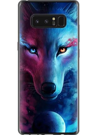 Чехол 2d пластиковый на телефон samsung galaxy note 8 арт-волк "3999t-1020-58250"