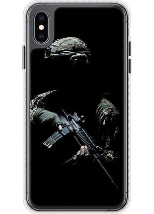 Чехол bumper патриотический на телефон iphone xs max защитник v3 "5226pc-1557-58250"