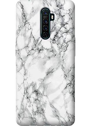 Чохол 2d пластиковий на телефон oppo reno ace мармур білий "4480t-1964-58250"