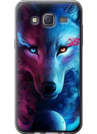 Чохол 2d пластиковий на телефон samsung galaxy j5 (2015) j500h арт-вовк "3999t-100-58250"
