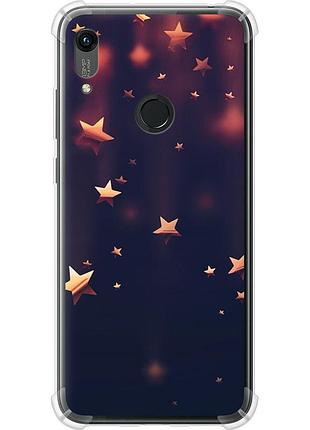 Чохол силіконовий протиударний с посиленими кутами на телефон huawei honor 8a падаючі зірки "3974sp-1635-58250"