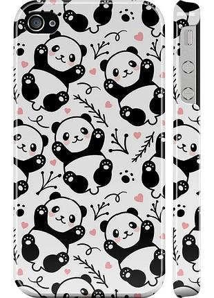 Чохол 3d пластиковий глянцевий на телефон iphone 4 панди "4318c-15-58250"