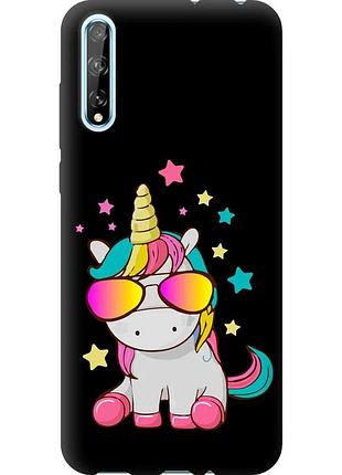 Чохол tpu на телефон huawei p smart s єдиноріг в окулярах "4879b-1813-58250"
