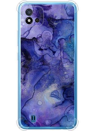 Чохол силіконовий протиударний с посиленими кутами на телефон realme c20a мармур 7 "4802sp-2416-58250"