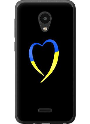 Чохол силіконовий патріотичний на телефон meizu c9 жовто-блакитне серце "885u-1627-58250"