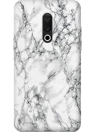 Чохол силіконовий на телефон meizu 15 plus мармур білий "4480u-1473-58250"