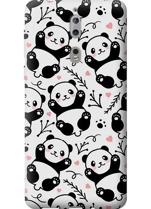 Чехол силиконовый на телефон nokia 8 панды "4318u-1115-58250"