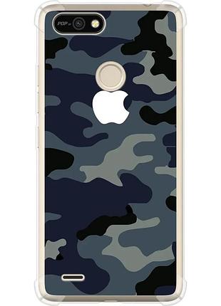 Чохол силіконовий протиударний с посиленими кутами на телефон tecno pop 2f b1f камуфляж 1 "4897sp-2391-58250"