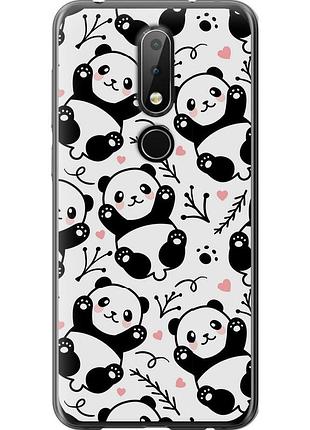 Чехол силиконовый на телефон nokia 6.1 plus панды "4318u-1539-58250"