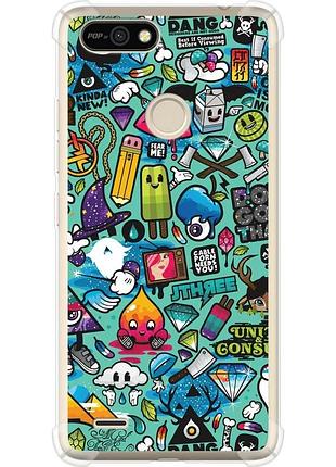 Чохол силіконовий протиударний с посиленими кутами на телефон tecno pop 2f b1f стікер бомбінг 1 "693sp-2391-58250"