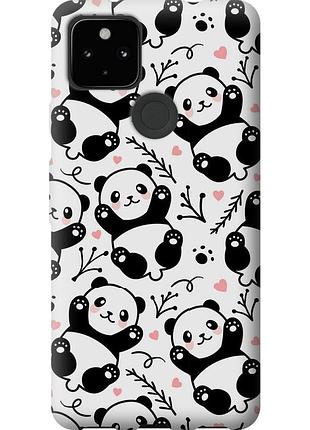 Чохол 2d пластиковий на телефон google pixel 5a панди "4318t-2286-58250"