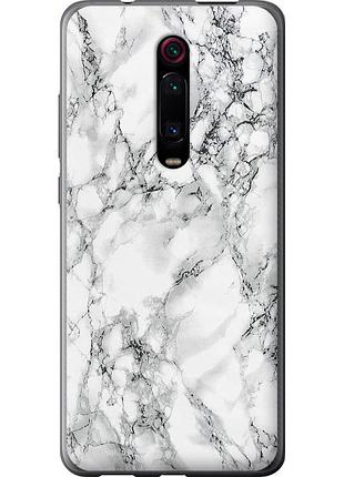 Чехол 2d пластиковый на телефон xiaomi redmi k20 pro мрамор белый "4480t-1816-58250"