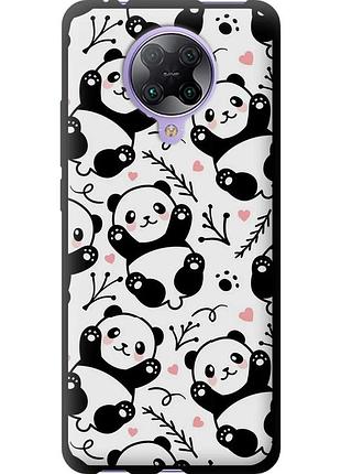 Чехол tpu на телефон xiaomi redmi k30 pro панды "4318b-1899-58250"
