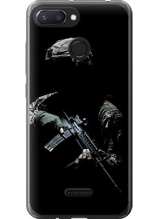 Чехол 2d пластиковый патриотический на телефон xiaomi redmi 6 защитник v3 "5226t-1521-58250"